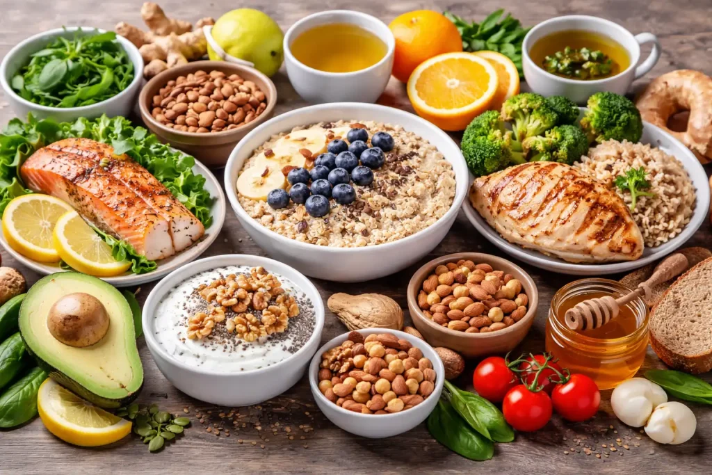 رژیم غذایی مناسب برای افزایش انرژی در روزهای پر استرس با تمرکز بر غذاهای مغذی و سالم